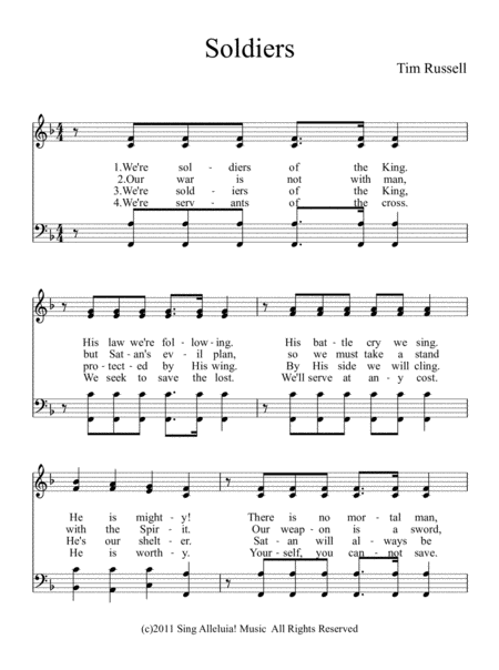 Free Sheet Music Soldiers