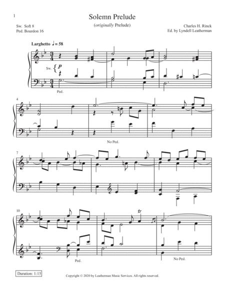 Solemn Prelude Sheet Music