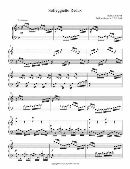 Free Sheet Music Solfeggietto Redux