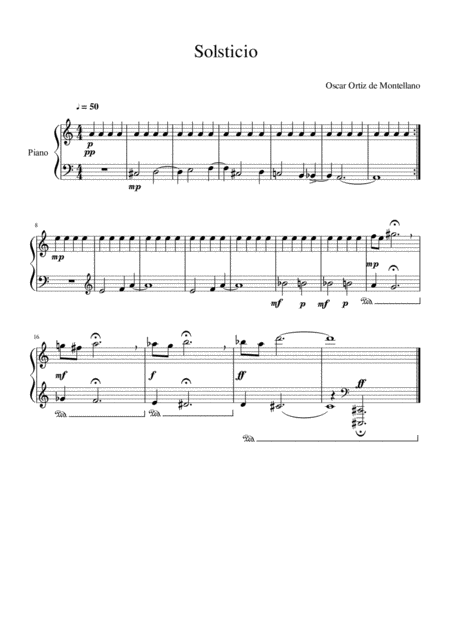 Free Sheet Music Solsticio