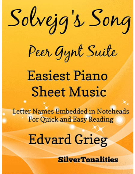 Free Sheet Music Solvejgs Song Peer Gynt Suite Easiest Piano Sheet Music