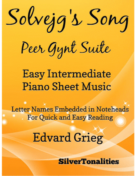 Solvejgs Song Peer Gynt Suite Easy Intermediate Piano Sheet Music Sheet Music