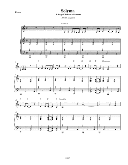 Solyma Score Et 5 Partitions Sheet Music