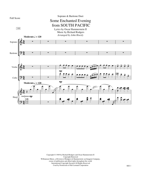 Some Enchanted Evening Vocal Duet Sheet Music