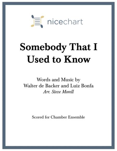 Somebody That I Used To Know Score Parts Sheet Music