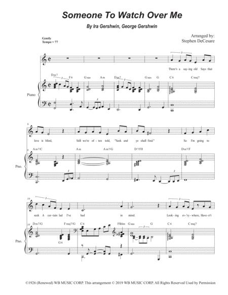 Someone To Watch Over Me For Vocal Solo High Key Sheet Music