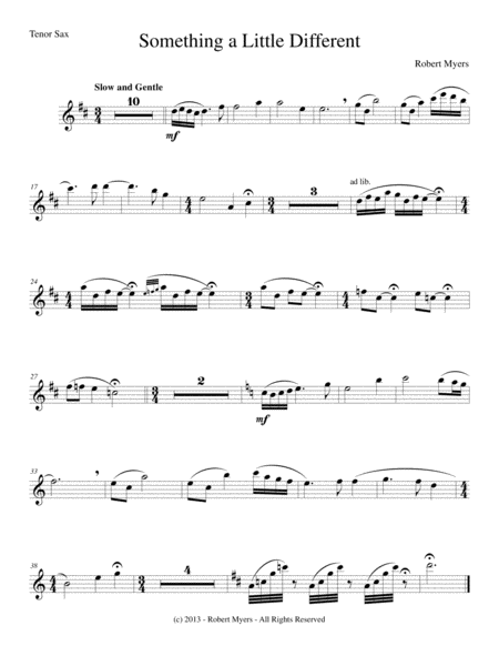 Something A Little Different Sheet Music