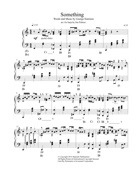 Free Sheet Music Something For Pedal Harp