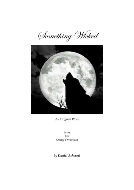 Something Wicked Score Only Sheet Music