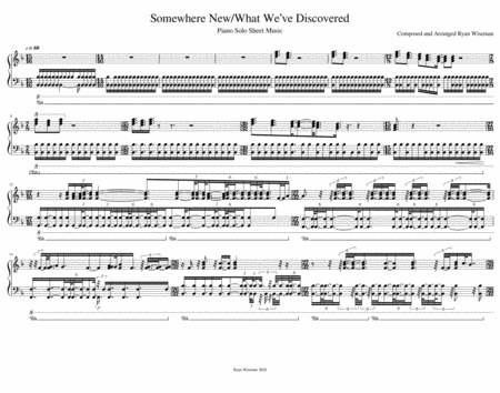 Somwhere New What We Ve Discovered Sheet Music