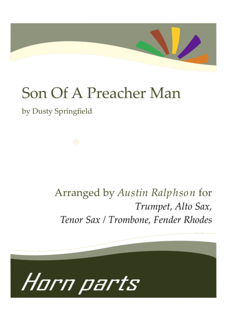 Free Sheet Music Son Of A Preacher Man Horn Parts And Fender Rhodes