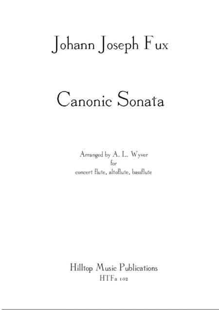 Free Sheet Music Sonata Canonic Arr 3 Unequal Flutes