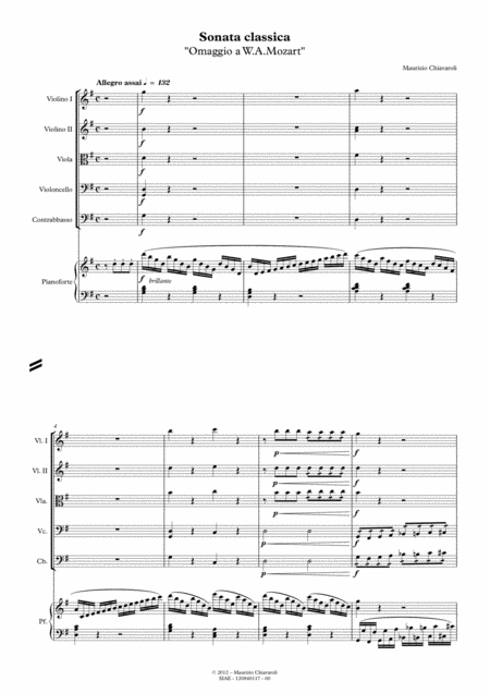 Sonata Classica Allegro Assai Sheet Music