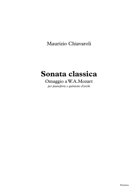 Free Sheet Music Sonata Classica Allegro