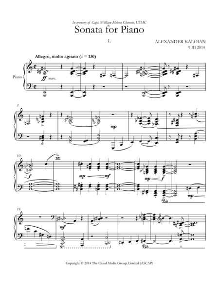 Free Sheet Music Sonata For Piano 2014
