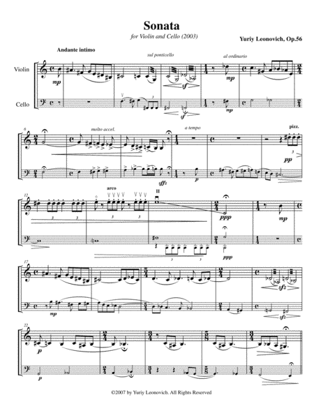 Free Sheet Music Sonata For Violin And Cello Op 56