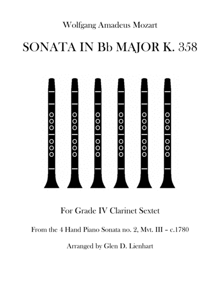 Sonata In Bb Major K 358 Sheet Music