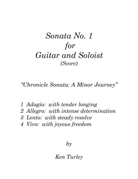 Free Sheet Music Sonata No 1 For Guitar And Flute Chronicle Sonata A Minor Journey