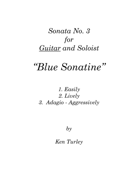 Sonata No 3 For Guitar And Flute Violin Blue Sonatine Sheet Music