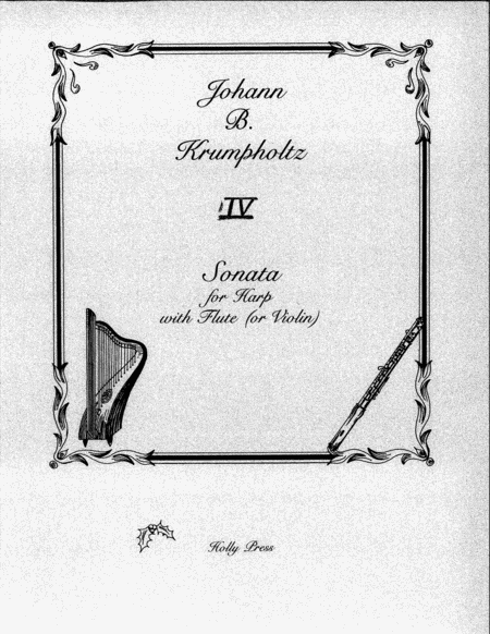 Free Sheet Music Sonata No 4 For Harp And Flute Or Violin