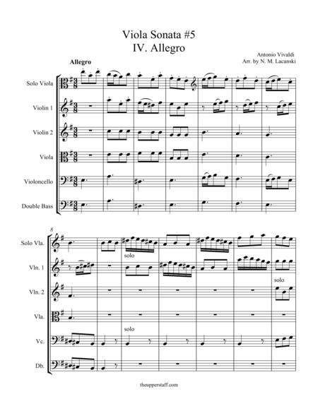 Free Sheet Music Sonata Rv40 Movement Iv