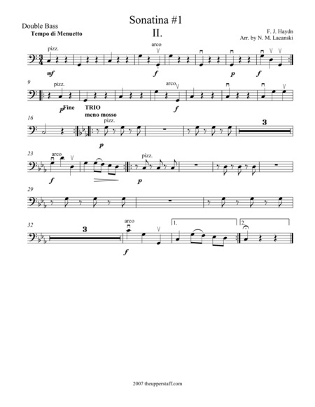 Free Sheet Music Sonatina 1 In C Major Movement Ii