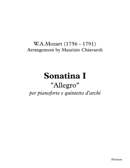 Sonatina I Allegro Sheet Music