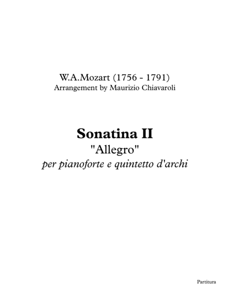 Sonatina Ii Allegro Sheet Music