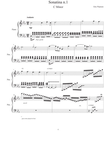 Free Sheet Music Sonatina In C Minor