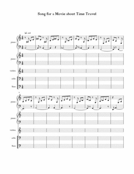 Free Sheet Music Song For A Movie About Time Travel