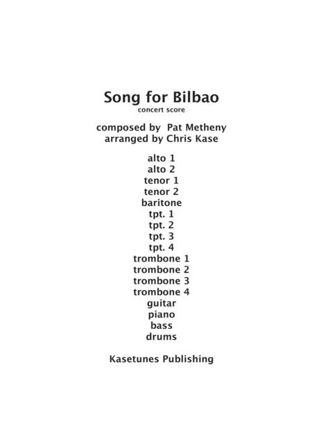 Song For Bilbao For Full Big Band Sheet Music