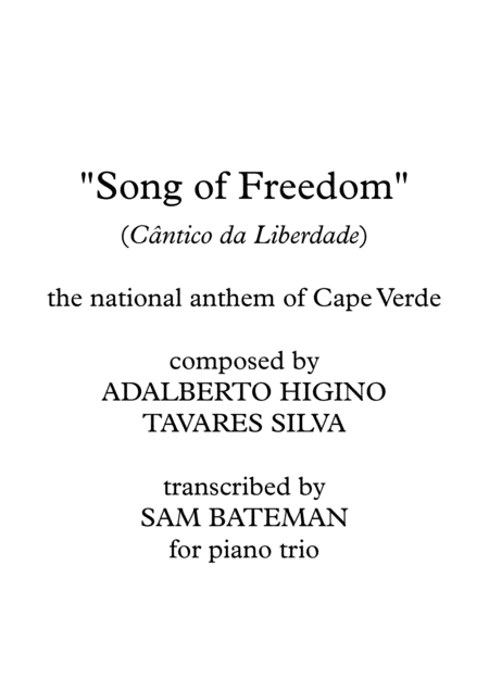 Song Of Freedom Sheet Music