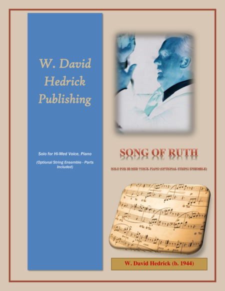 Free Sheet Music Song Of Ruth High Voice Piano And Or String Quartet