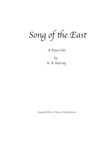 Song Of The East Sheet Music