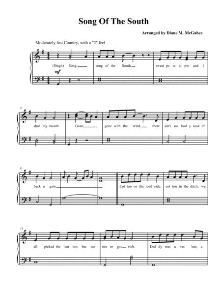 Song Of The South Sheet Music