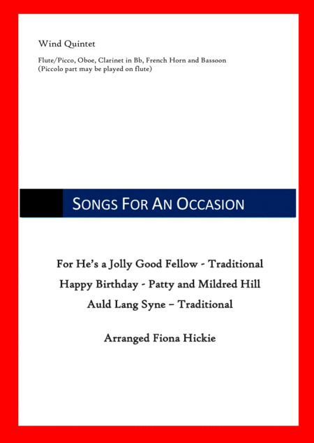 Songs For An Occasion Sheet Music