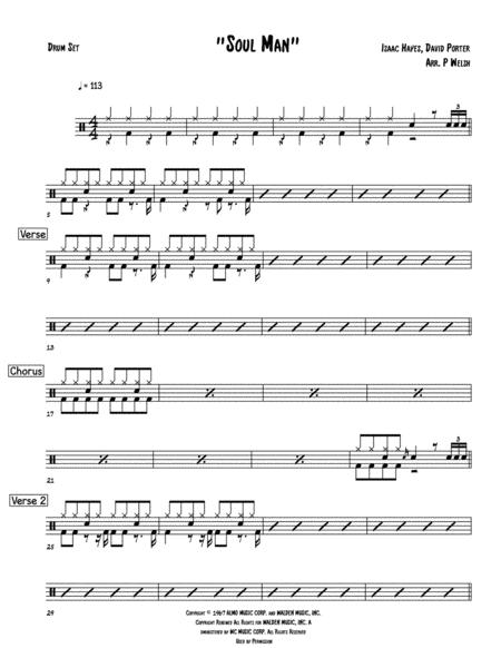 Free Sheet Music Soul Man 4 Piece Rhythm Section Parts