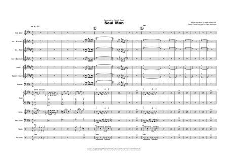 Soul Man Vocal With Small Band Key Of E To F Sheet Music