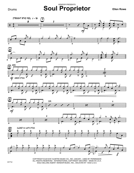 Free Sheet Music Soul Proprietor Drum Set