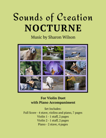 Free Sheet Music Sounds Of Creation Nocturne Violin Duet With Piano