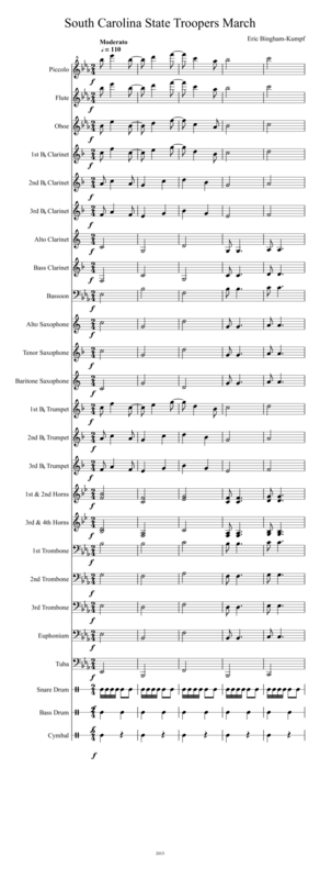 South Carolina State Troopers March Sheet Music