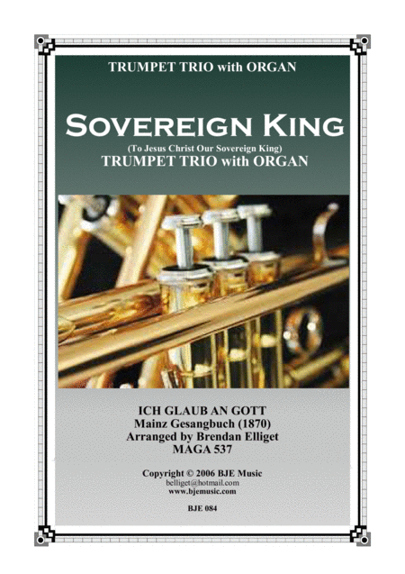 Sovereign King Trumpet Trio With Organ Score And Parts Pdf Sheet Music