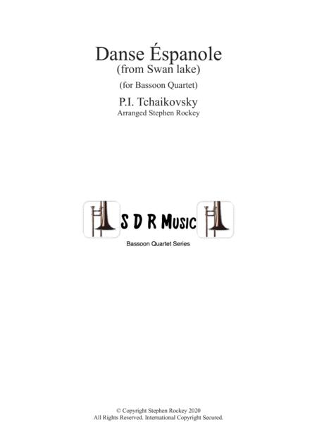 Spanish Dance From Swan Lake For Bassoon Quartet Sheet Music