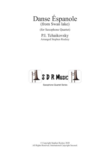 Spanish Dance From Swan Lake For Saxophone Quartet Sheet Music