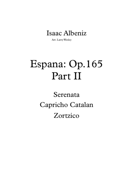 Spanish Music Espana Part Ii Sheet Music