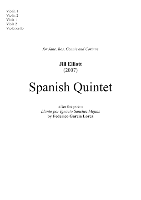 Free Sheet Music Spanish Quintet