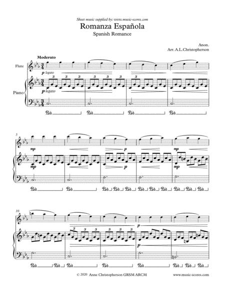 Spanish Romance Flute And Piano Sheet Music