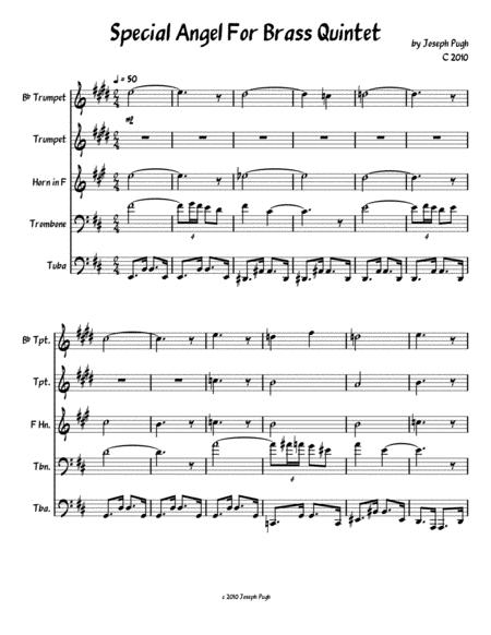 Special Angel Brass Quintet Sheet Music