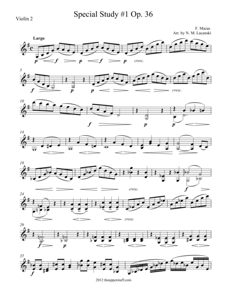 Free Sheet Music Special Study 1 Op 36