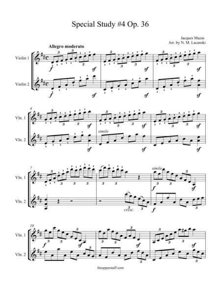 Special Study 4 Op 36 Sheet Music